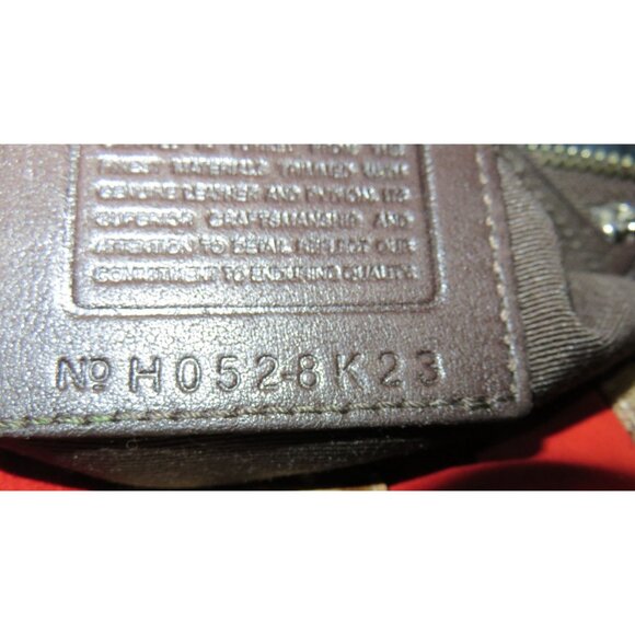 COACH 2005 Hampton Signature Jacquard Python & Suede Demi Baguette Barrel Bag - Picture 7 of 14